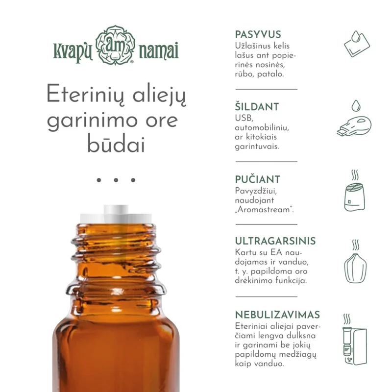 Eterinių aliejų naudojimas