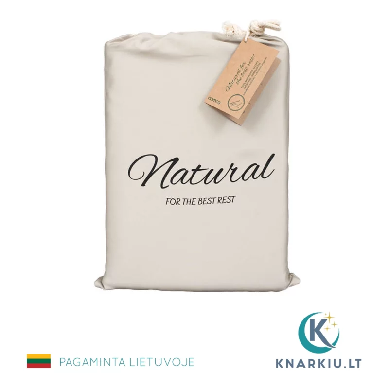 Satino patalynės užvalkalų komplektas BEIGE | PREMIUM