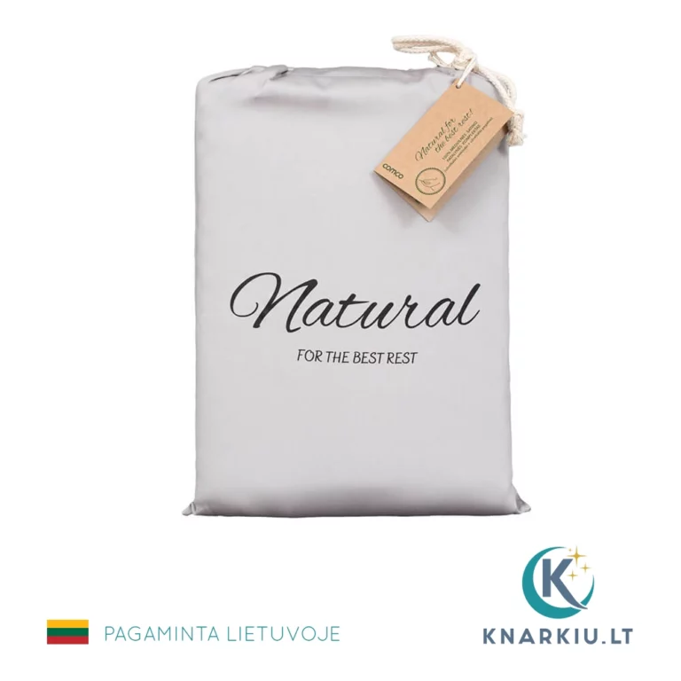 Satino patalynės užvalkalų komplektas GREY | PREMIUM