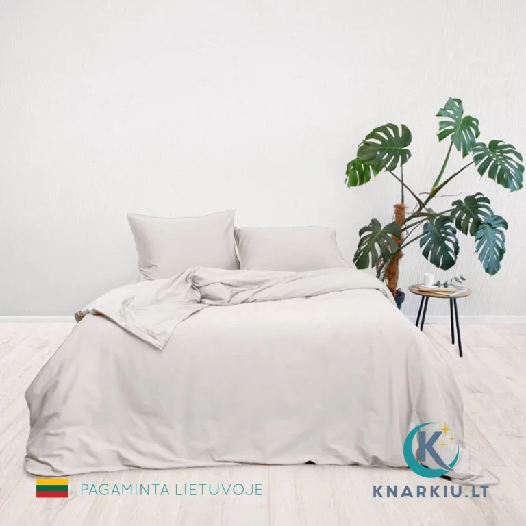 Satino patalynės užvalkalų komplektas GREY | PREMIUM