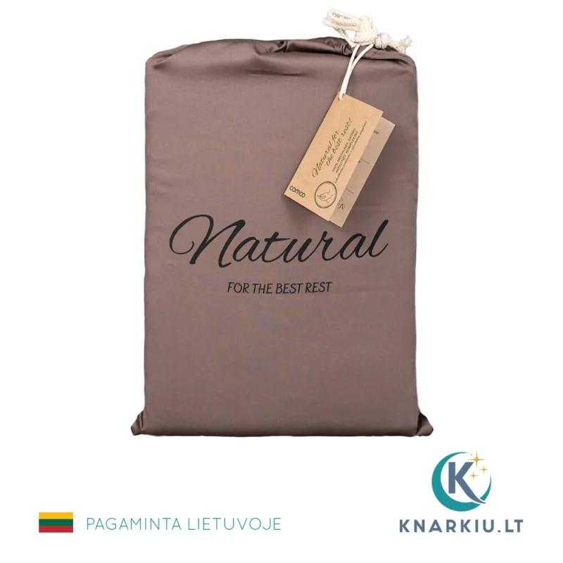 Satino patalynės užvalkalų komplektas RUDAS | PREMIUM