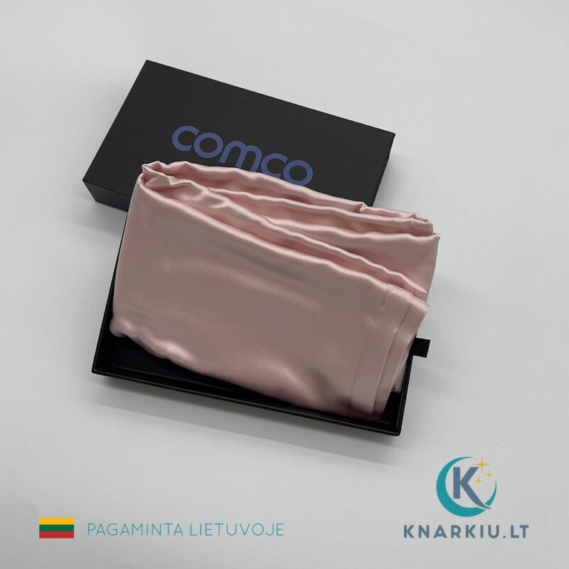 Šilkinis pagalvės užvalkalas ŠVIESIAI ROŽINIS