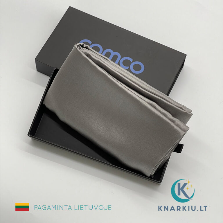 Šilkinis pagalvės užvalkalas ŠVIESIAI PILKAS