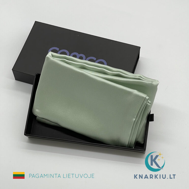 Šilkinis pagalvės užvalkalas ŠALAVIJŲ ŽALIA