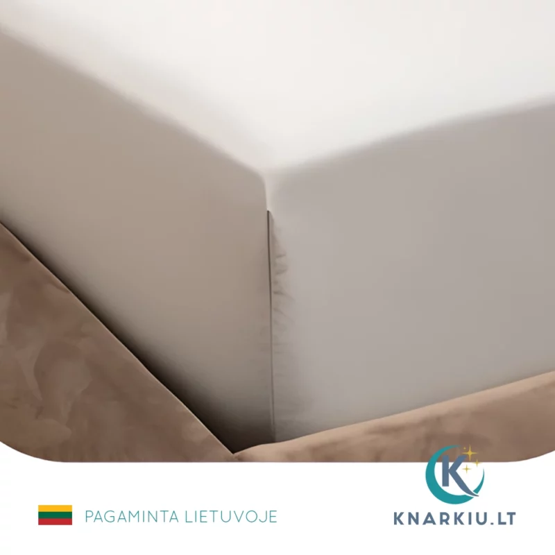 Satino paklodė su guma HARMONY SIDABRINE