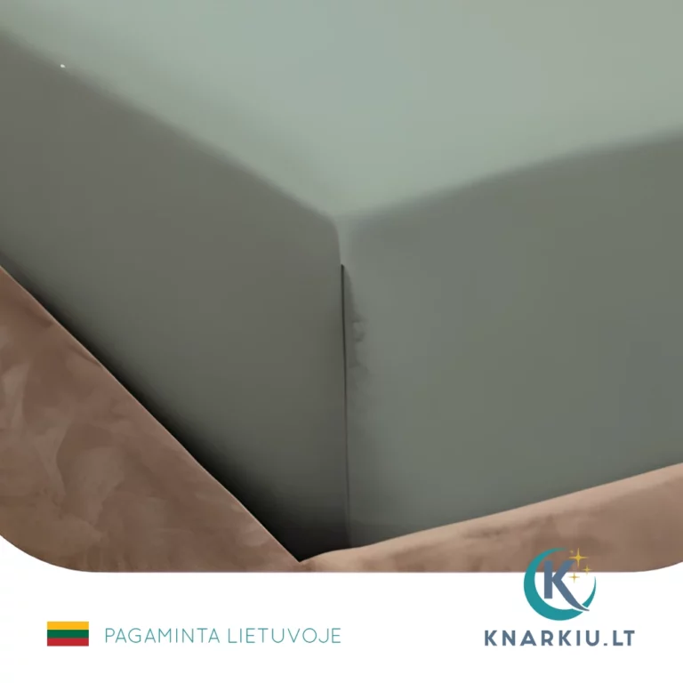 Satino paklodė su guma HARMONY ŽALSVA